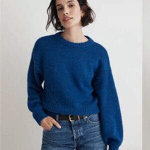 Madewell Women's Vibrant Blue Crew Neck Sweater